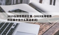 2019女排世界杯比赛（2019女排世界杯比赛中有什么英语单词）