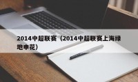 2014中超联赛（2014中超联赛上海绿地申花）