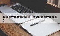 欧冠是什么联赛的简称（欧冠联赛是什么赛事）