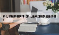 科比跟腱断裂罚球（科比是跟腱断裂还是撕裂）