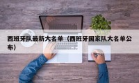 西班牙队最新大名单（西班牙国家队大名单公布）