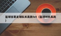 篮球狂草足球队长高凯txt（篮球对长高凯）