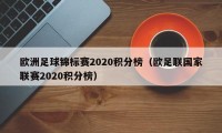 欧洲足球锦标赛2020积分榜（欧足联国家联赛2020积分榜）