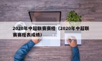 2020年中超联赛赛程（2020年中超联赛赛程表成绩）