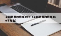 足球比赛的作文40字（足球比赛的作文450字左右）